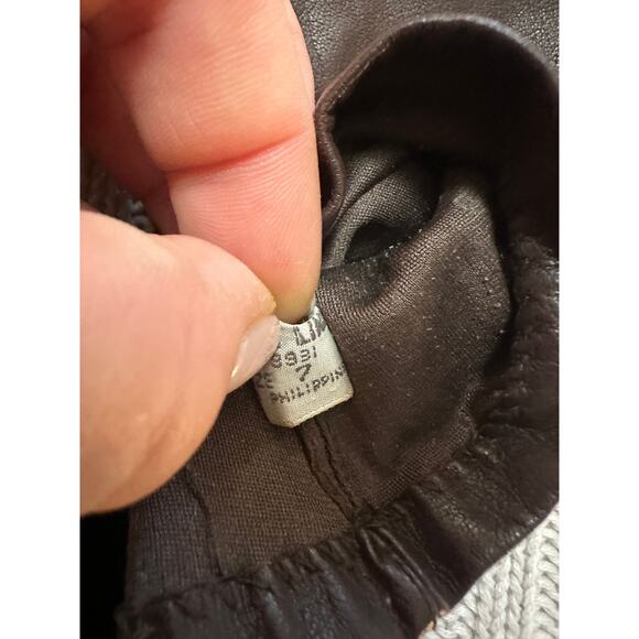 Vintage brown leather mid arm length gloves size 7 - Picture 4 of 8